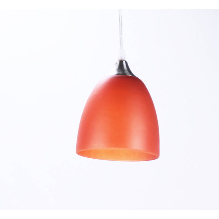 LAMP. COLGANTE ROJO 1L E27 60W