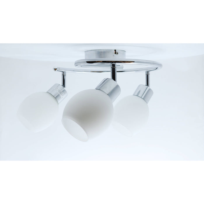 Lámpara Techo Cromo 3L E27 60W