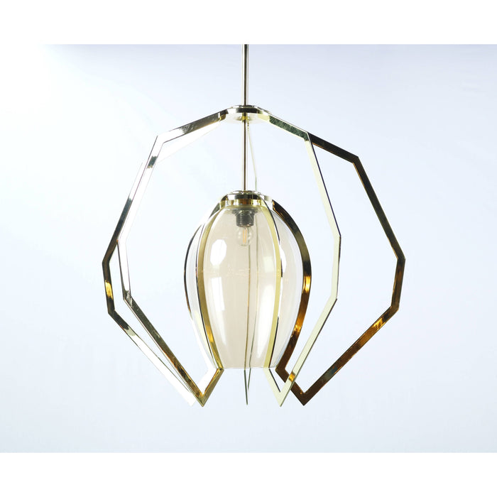 LAMP. COLGANTE DORADO 1L E27 5W (CUERPO)