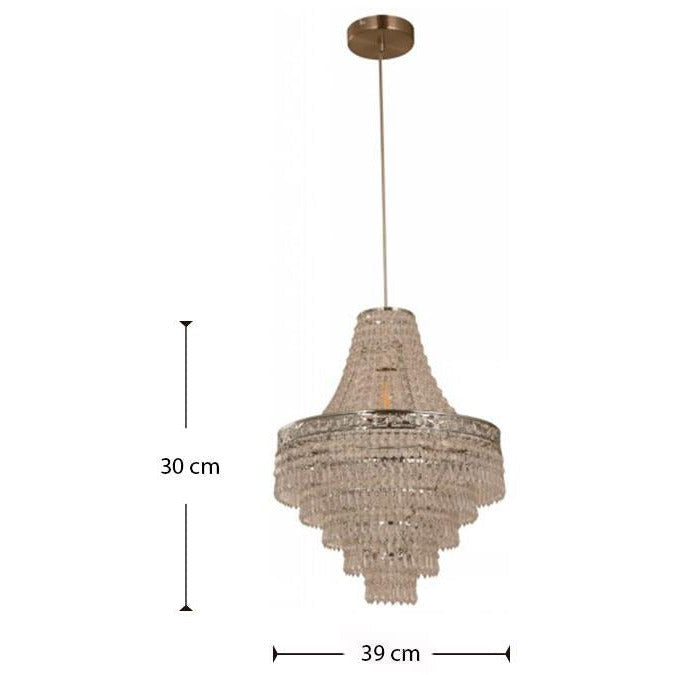 Lámpara Colgante Níquel Satinado 1L E27 40W