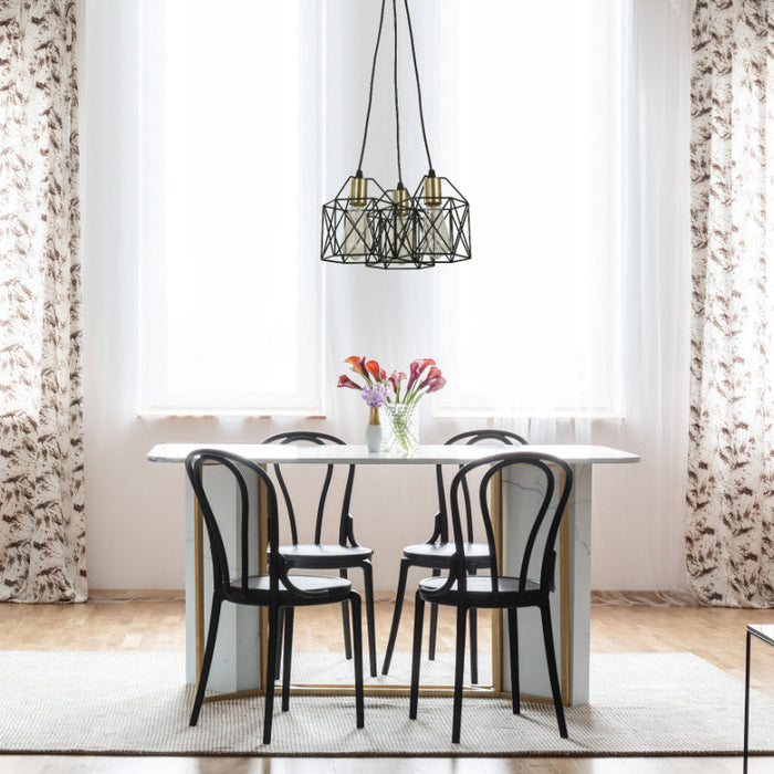LAMP. COLGANTE NEGRO 3L E26 40W