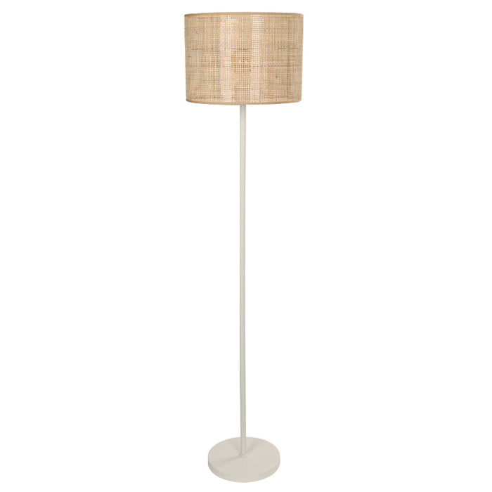 LAMP. PISO BLANCO RATTAN 1L E27 40W