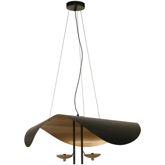 LAMP. LED COLGANTE NEGRO+DORADO 1L 20W 85-265V 3000K