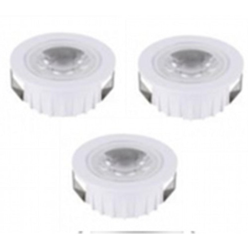 LAMP. LED DE GABINETE NEGRO 2.5W 100-240V 3000K 3 PIEZAS