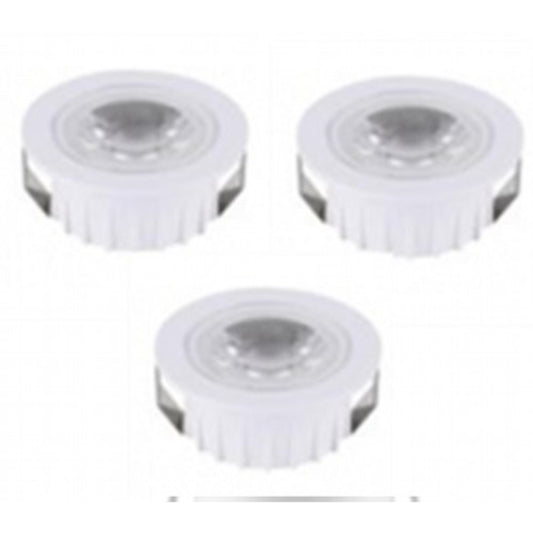LAMP. LED DE GABINETE NEGRO 2.5W 100-240V 3000K 3 PIEZAS