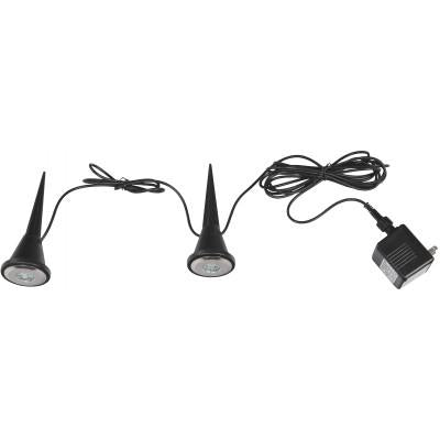 LAMP. LED EXT. PISO NEGRO 2L 0.36W 120V LUZ BLANCA