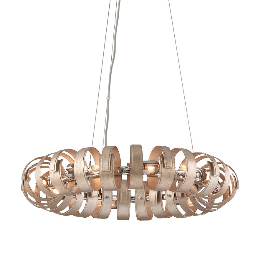 LAMP. COLGANTE RECOIL PLATEADO ANTIGUO 8L G9 50W