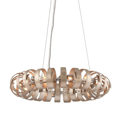 LAMP. COLGANTE RECOIL PLATEADO ANTIGUO 8L G9 50W