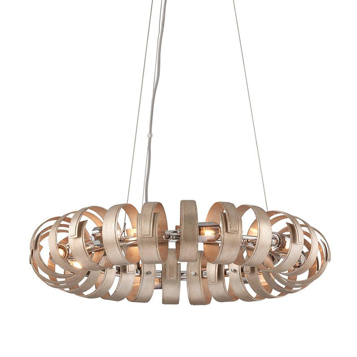 LAMP. COLGANTE RECOIL PLATEADO ANTIGUO 8L G9 50W