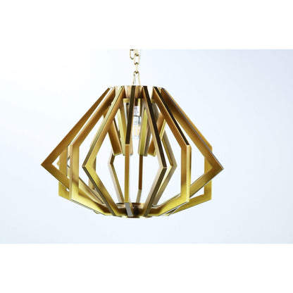 LAMP. COLGANTE DORADO 1L E27 60W