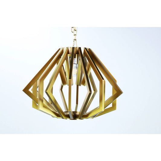 LAMP. COLGANTE DORADO 1L E27 60W