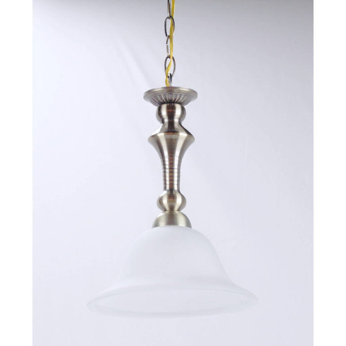 LAMP. COLGANTE NÍQUEL SATINADO 1L E27 60W