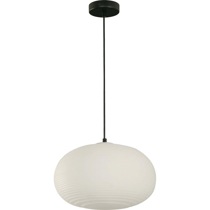 LAMP. COLGANTE NEGRO Y BLANCO 1L E27 40W