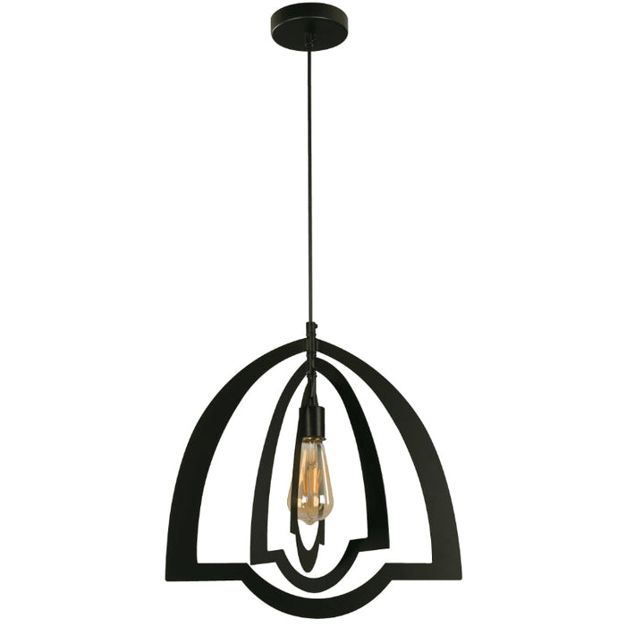 LAMP. COLGANTE NEGRO 1L E27 60W