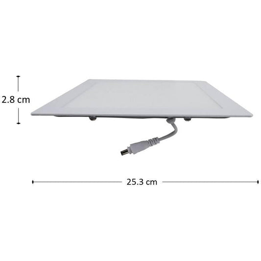 LAMP LED TECHO CUADRADA BLANCA 18W 6000K