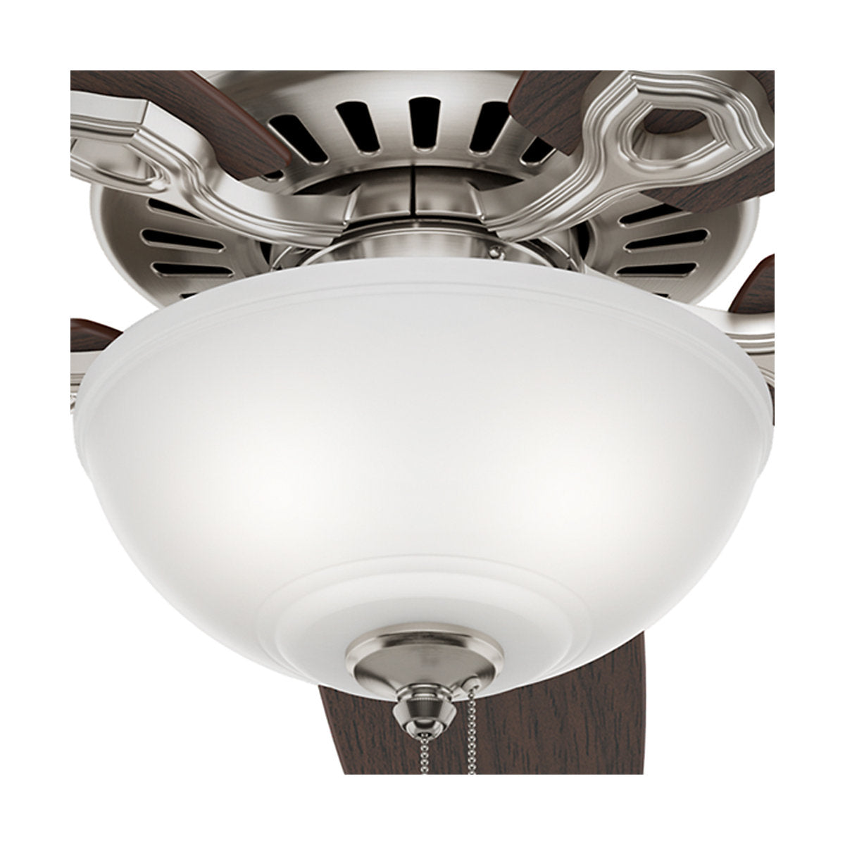 VENTILADOR DE TECHO BUILDER DELUXE NIQUEL 52" 2L E27 9W