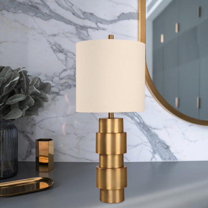 LAMP. MESA BRONCE ANTIGUO 1L E27 60W