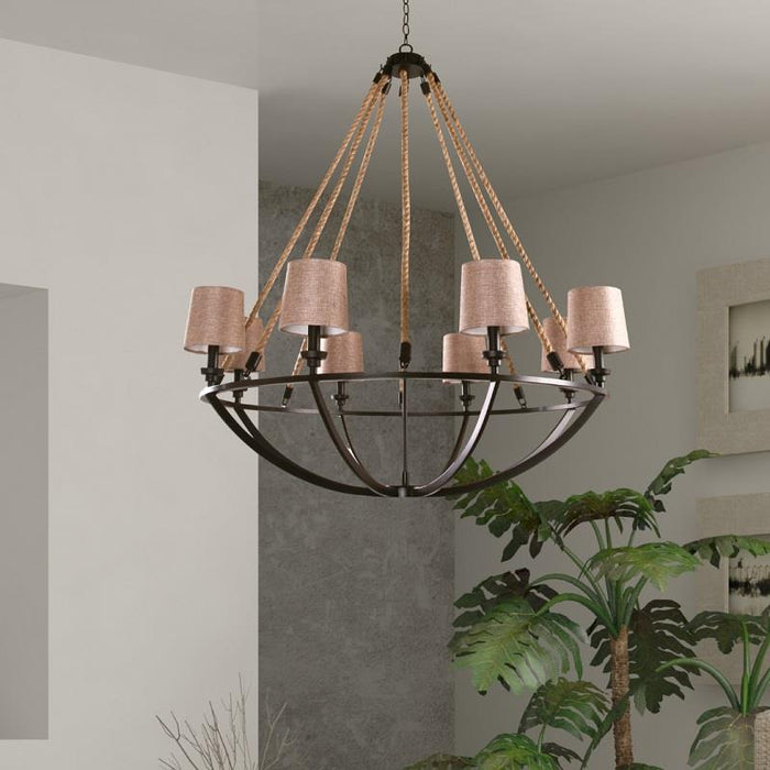 LAMP. COLGANTE BRONCE 8L E14 60W