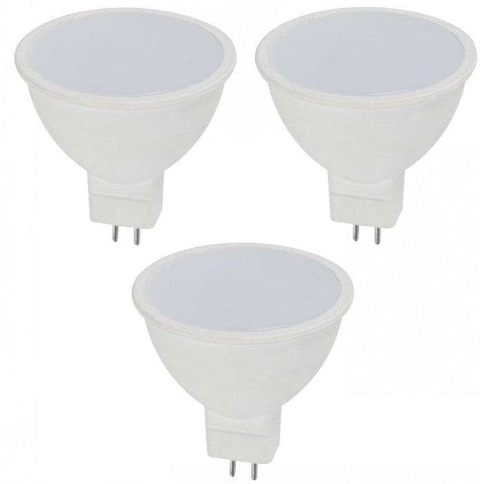 BOMBILLO LED MR16 G5.3 6W 85-265V 6000K 3 PIEZAS