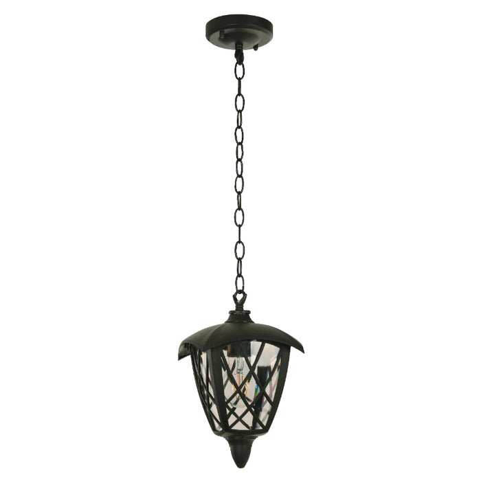 LAMP. EXT COLGANTE NEGRO 1L E27 10W