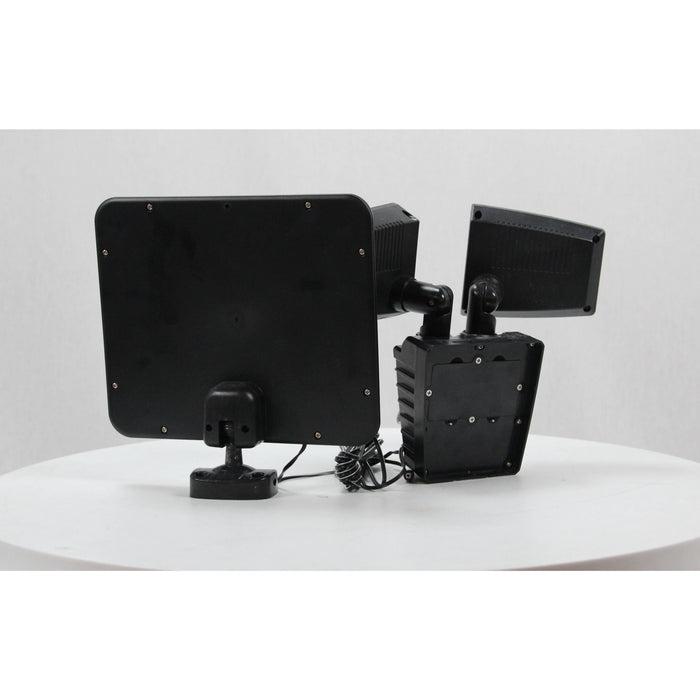 LAMP. LED EXT. SOLAR DE PARED NEGRO 10W 6000K CON SENSOR IP44