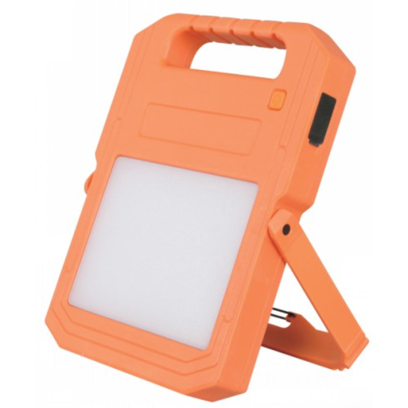 LAMP. LED SOLAR DE TRABAJO ACAB. NARANJA 30W 5V 4000K RECARGABLE