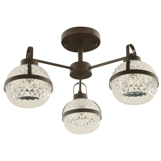 LAMP. TECHO BRONCE 3L E27 10W