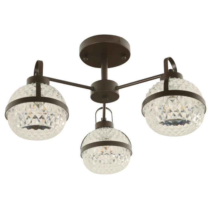 LAMP. TECHO BRONCE 3L E27 10W