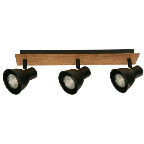 LAMP. TECHO REFLECTORA NEGRO 3L GU10 50W