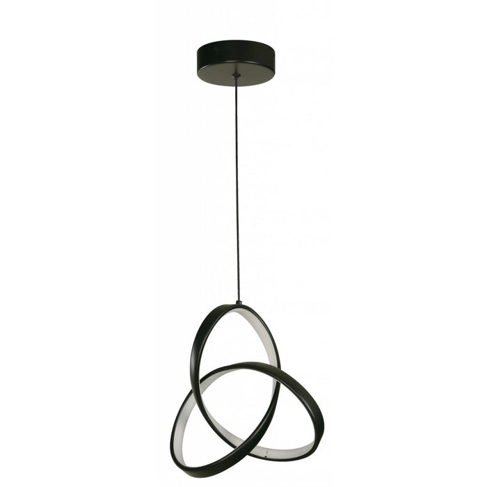 LAMP. LED COLGANTE NEGRO 12W 100-240V 3000K