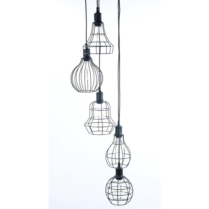 LAMP. COLGANTE NEGRO 5L E27 60W