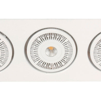 LAMP. LED EMPOTRABLE*3LTS*12W*100V-277V*2800-3000K*IP:20*ACAB. EN BLANCO  MATE