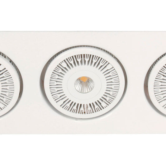 LAMP. LED EMPOTRABLE*3LTS*12W*100V-277V*2800-3000K*IP:20*ACAB. EN BLANCO  MATE