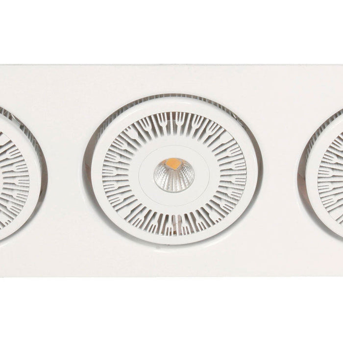 LAMP. LED EMPOTRABLE*3LTS*12W*100V-277V*2800-3000K*IP:20*ACAB. EN BLANCO  MATE