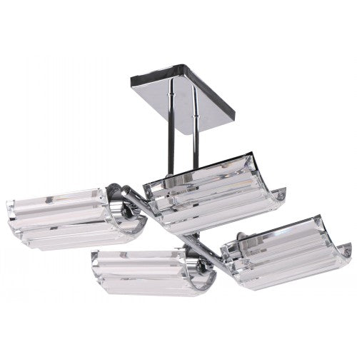 LAMP. TECHO CROMO 4L E27 40W