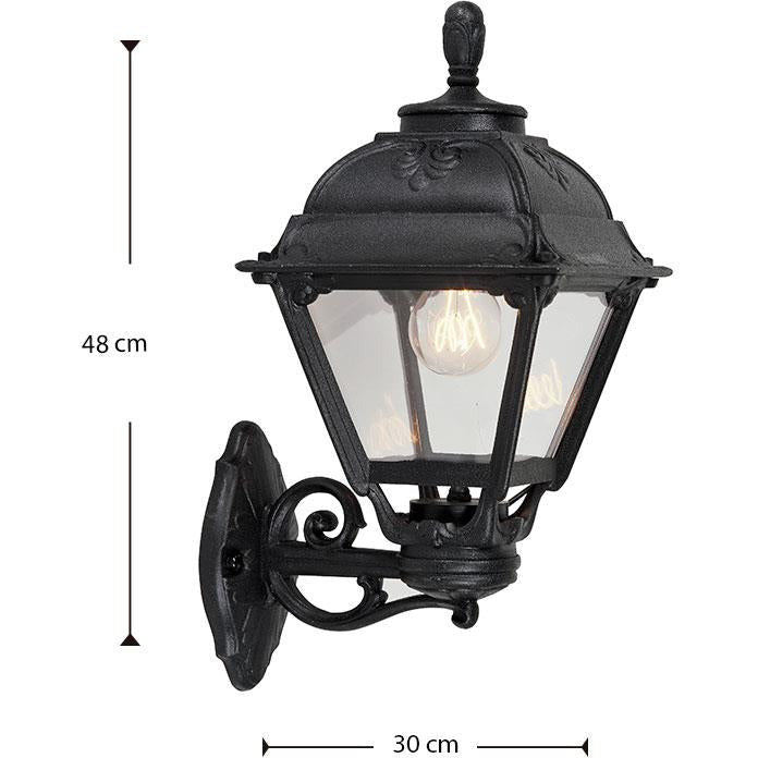 LAMP. EXT. PARED BISSO/CEFA NEGRO 1L E27 12W