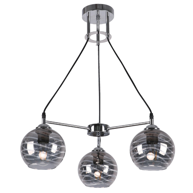 Lámpara Colgante Cromo 3L E27 60W