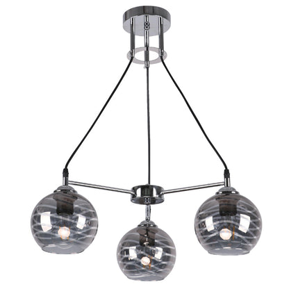 Lámpara Colgante Cromo 3L E27 60W