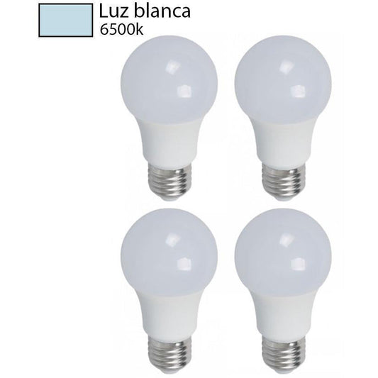 BOMBILLO LED A55 E27 7W 85-265V 6500K 4 PIEZAS