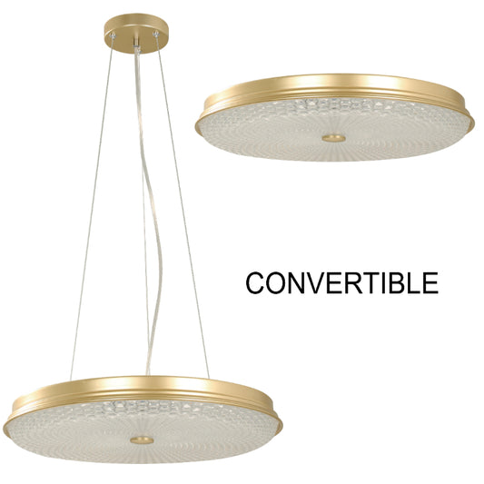 LAMP. LED COLGANTE DORADO 36W 100-240V 3000K/4000K/6500K CONVERTIBLE