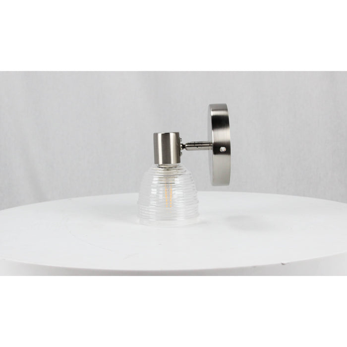 LAMP. TECHO REFLECTORA NÍQUEL SATINADO 1L E14 40W