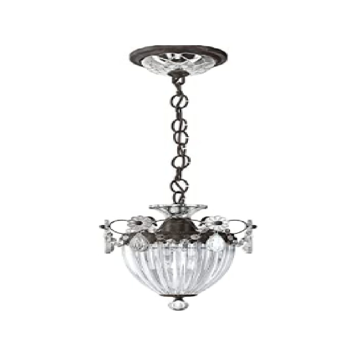 LAMP. COLGANTE CRISTAL MINI BAGATELLE BRONCE 1L E12 100W