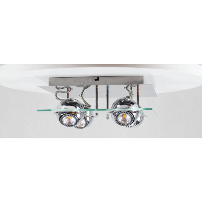Lámpara Techo Reflectora Cromo 4L Gu10 50W