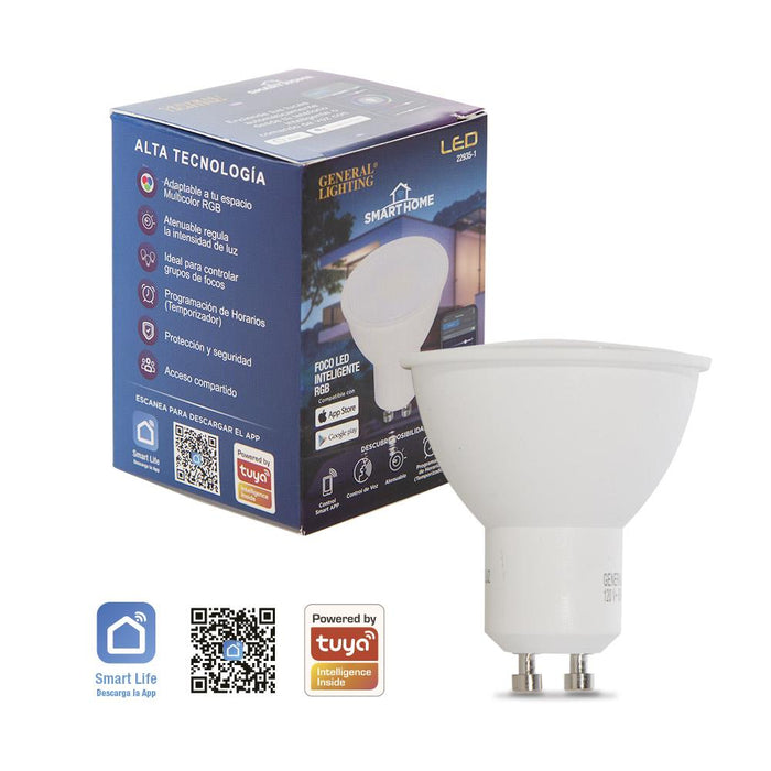 BOMBILLO LED INTELIGENTE MR16 GU10 5W 120V RGB