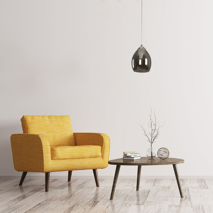 LAMP. COLGANTE CROMO 1L E14 40W