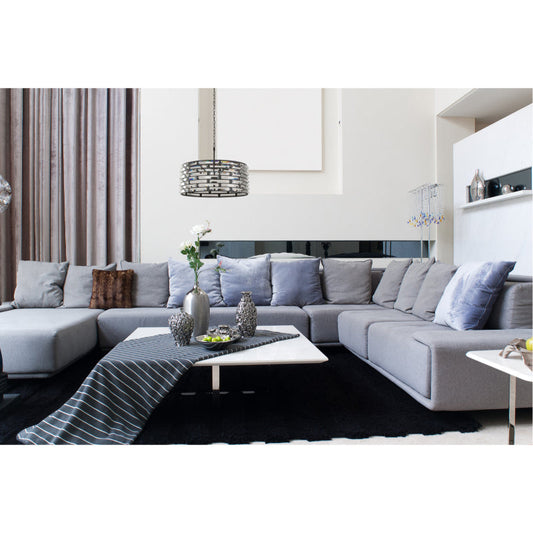 Lámpara Colgante Negro 6L E14 40W