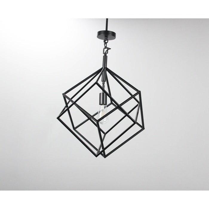 LAMP. COLGANTE NEGRO 1L E26 60W