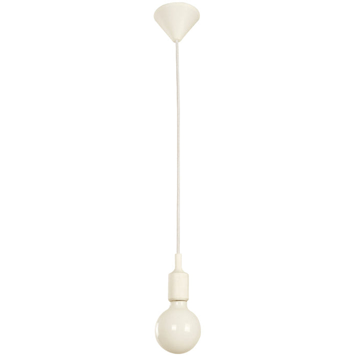 LAMP. COLGANTE BLANCO 1L E27  60W