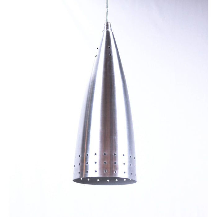 LAMP. COLGANTE PLATEADO 1L E27 60W