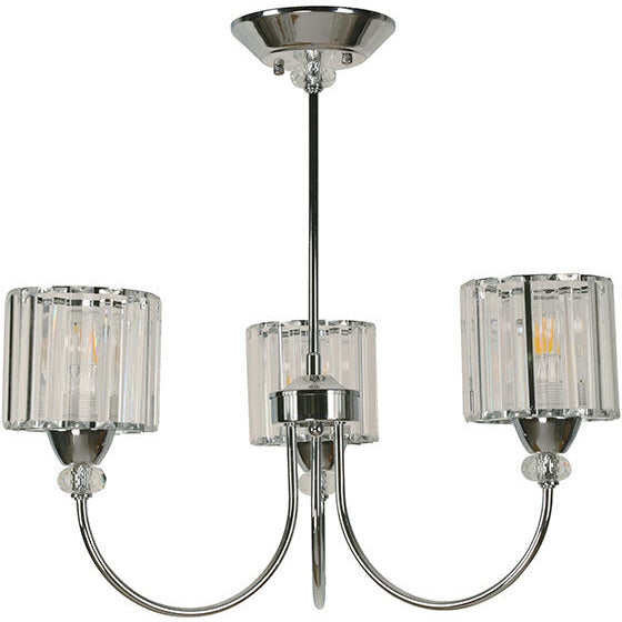 Lámpara Techo Cromo 3L E27 40W